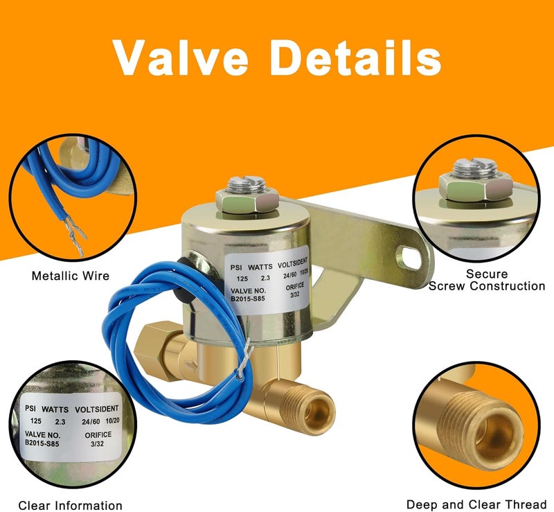 PETOX 4040 Humidifier Water Solenoid Valve, Compatible with Aprilaire Humidifiers Valve 400 500 600 700 220 224 - Replacement Part# B2015-S85-24 Volts AC 2.3 Watts 60 Hz 125 PSI- Blue - Image 5